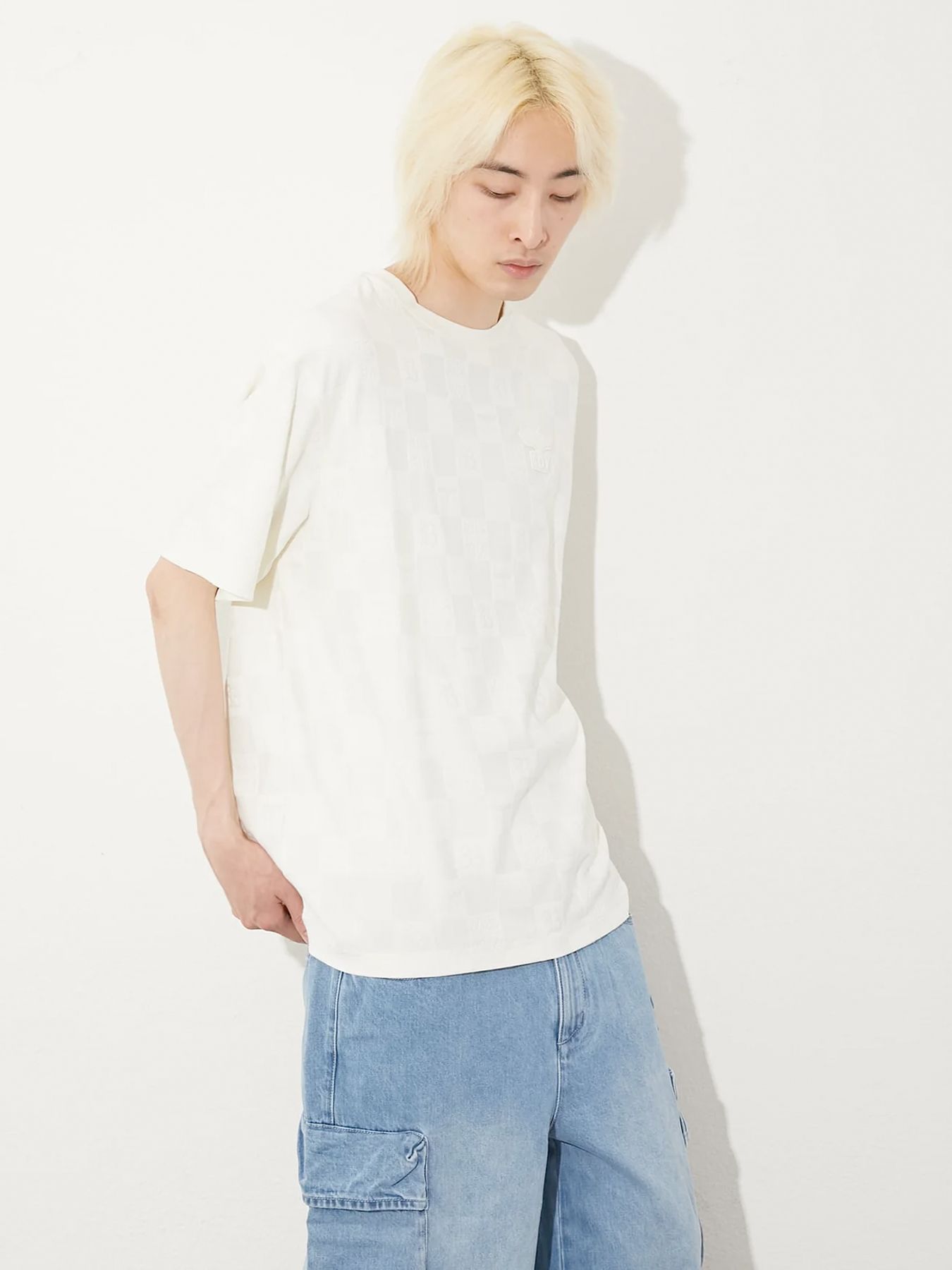 JACQUARD TEE / ジャガードTシャツ / ホワイト