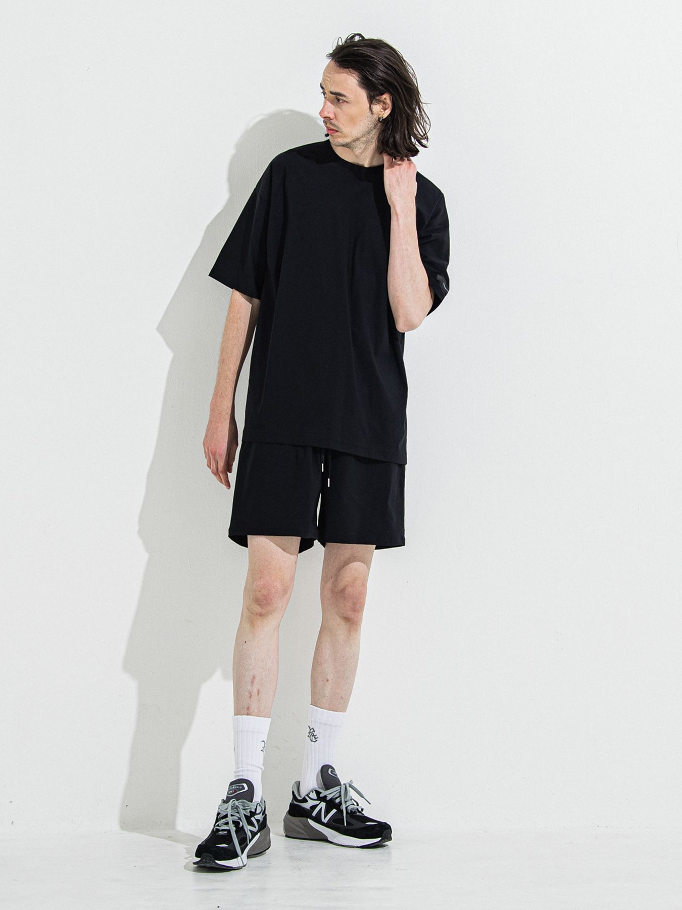 【予約品 】NYLON OVER T /  ナイロンオーバーサイズTシャツ / ブラック