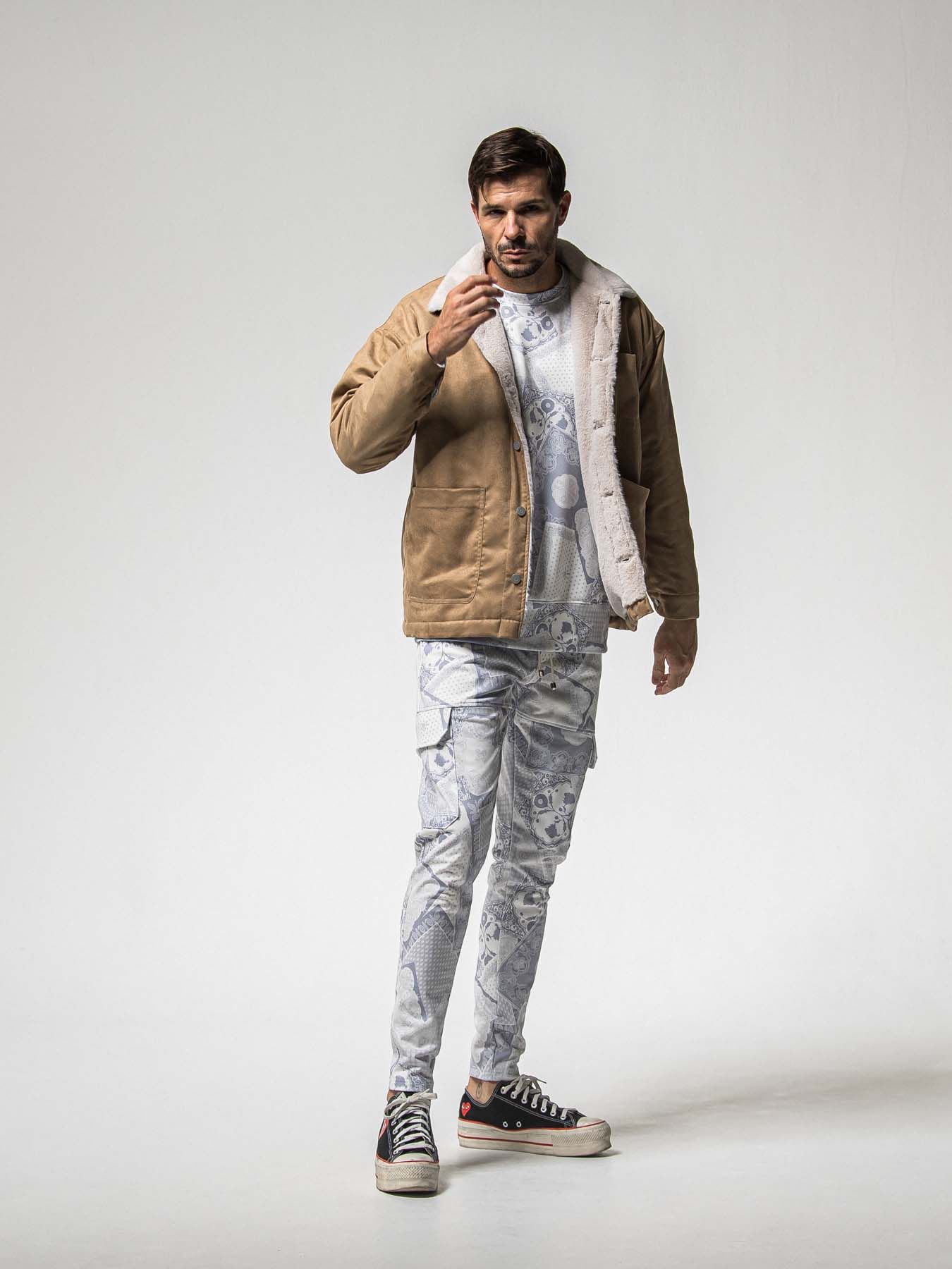 【予約品 】SUEDE FUR CAVER ALL / スウェードファーカバーオール / ブラウン