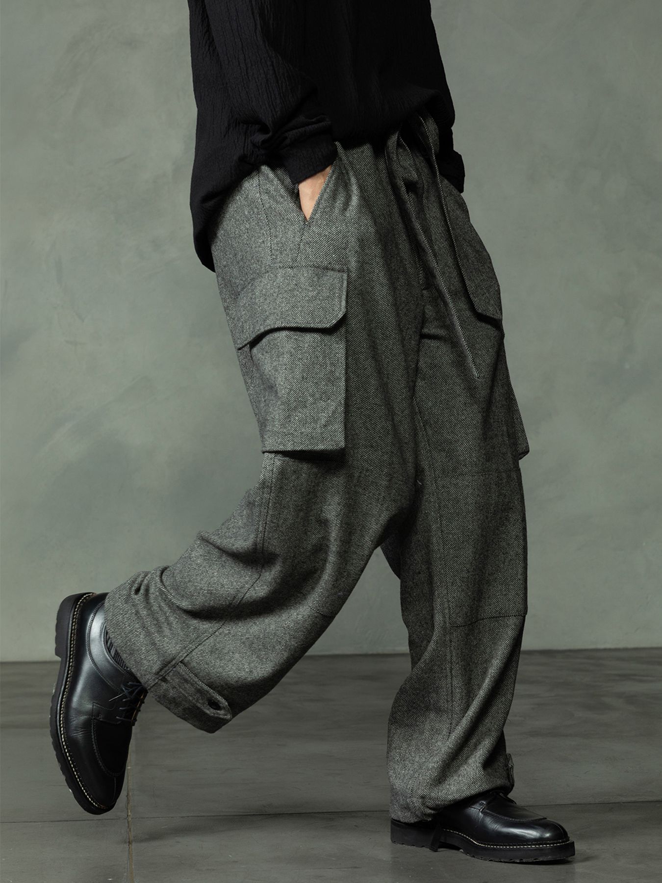 【予約品 7月5日(日) 締切】M47 WOOLTROUSERS / ウールカーゴパンツ / 杢グレー
