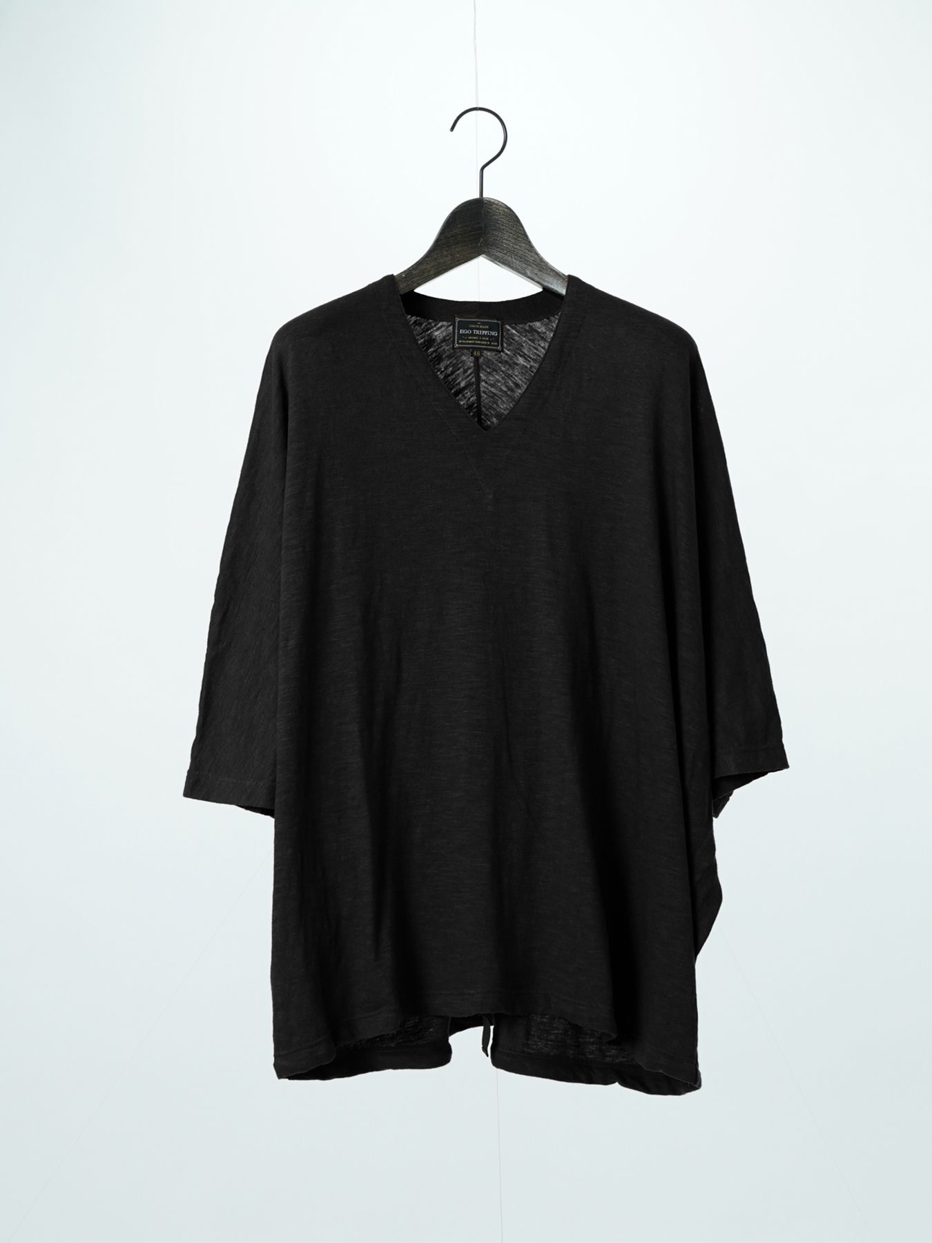 【予約品 2月1日(日) 締切】KITE V-NECK / Vネック ニットT / ブラック