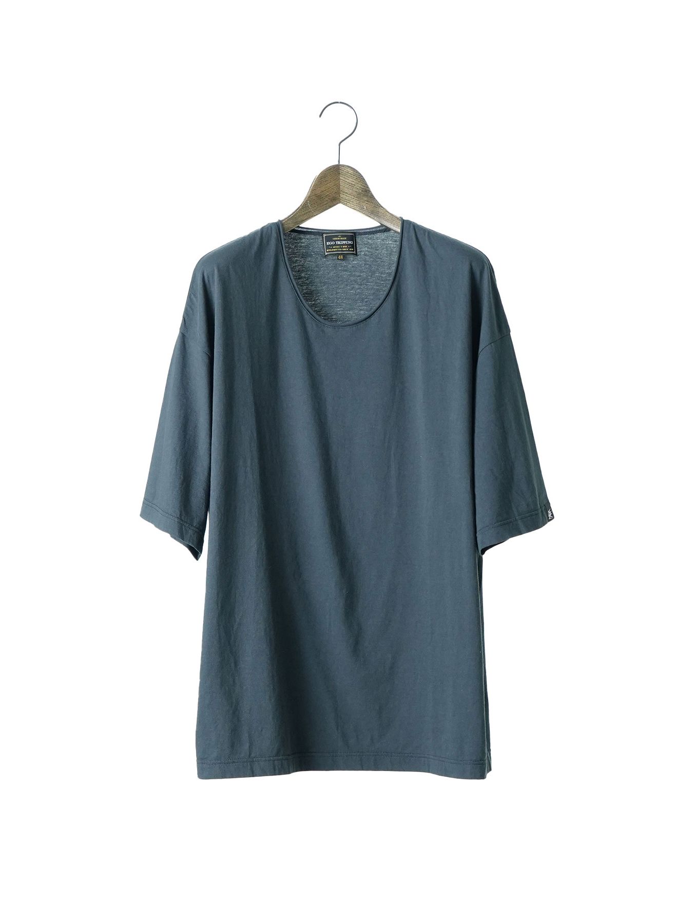 【予約】CREWNOT / VネックTシャツ / チャコール 2025 6/末～7/上旬予定