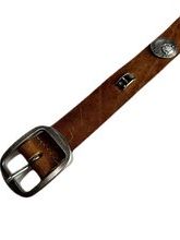 CONCHO LEATHER BELT / レザーベルト / キャメル