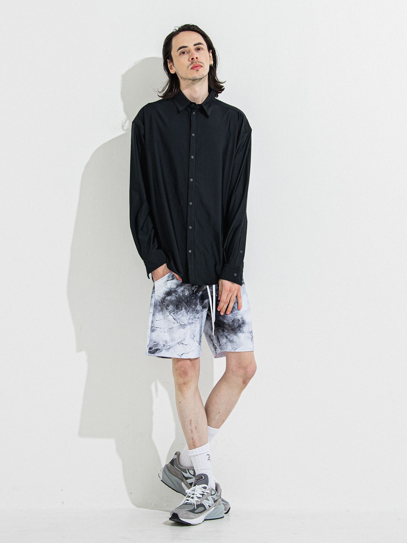 【予約品 】RASH SHORTS / ラッシュガード ショーツ / マーブルホワイト