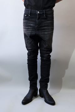 《2/9(水)締切 予約品》 USED加工ハイブリットデニムセミサルエルPT / BLACK 【ys Yuji SUGENO】 ~2月中旬入荷予定
