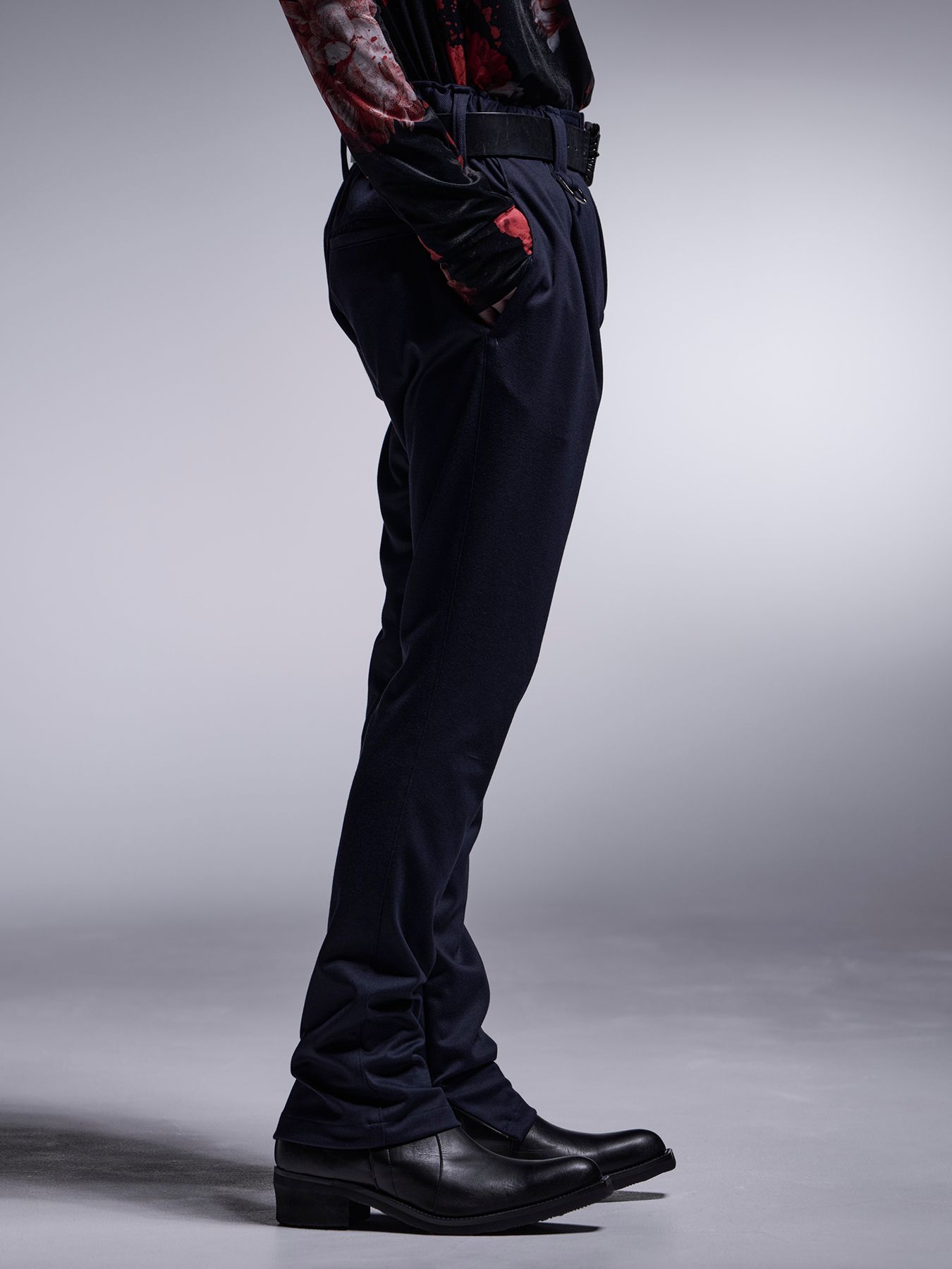 【予約品 7月13日(日) 締切】1Tuck Slim Slacks / 1タック スリムスラックス / ネイビー
