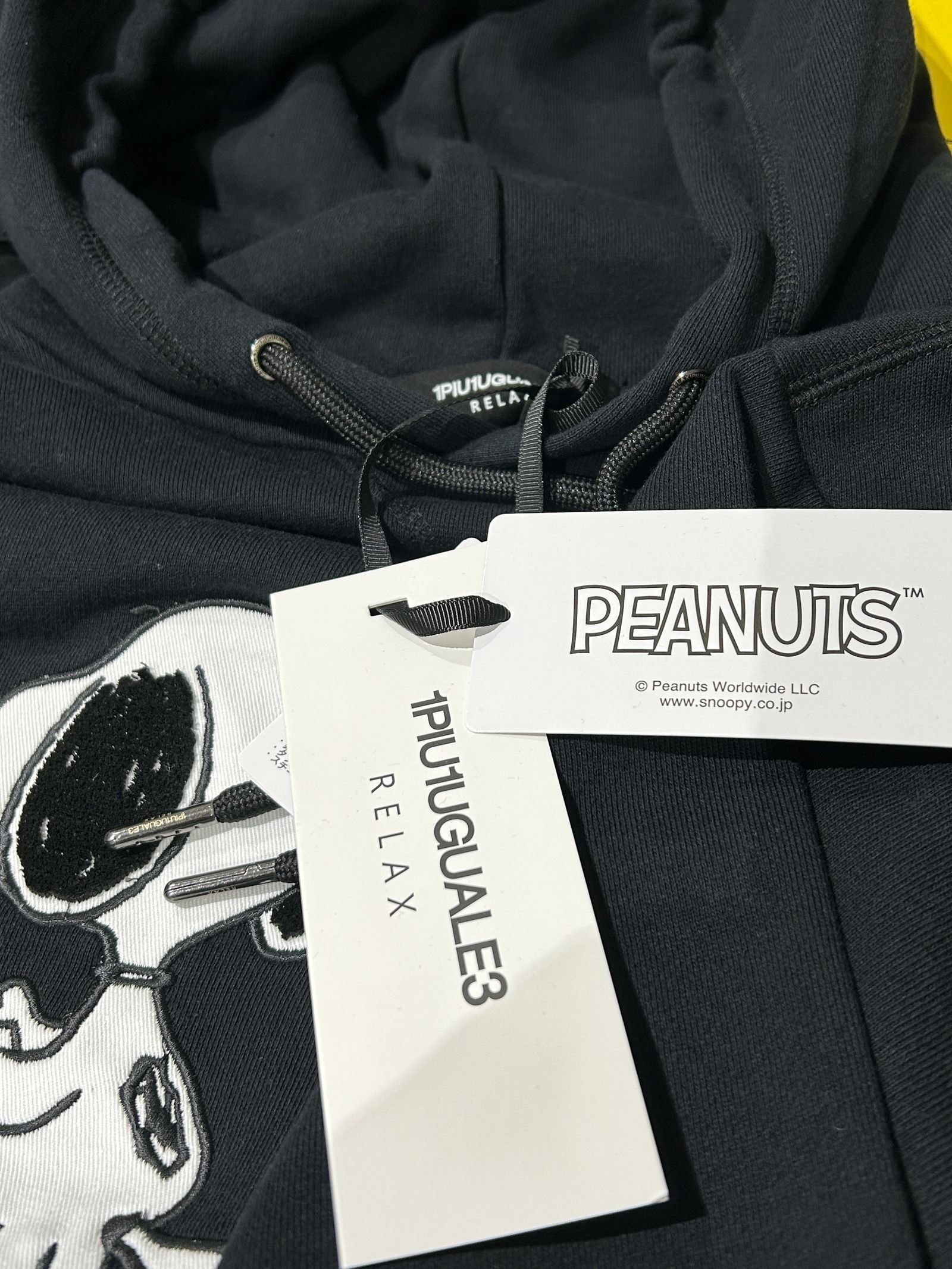 スヌーピーフーディープルオーバーコラボ BLACK 【PEANUTS ×1PIU1UGUALE3 RELAX】
