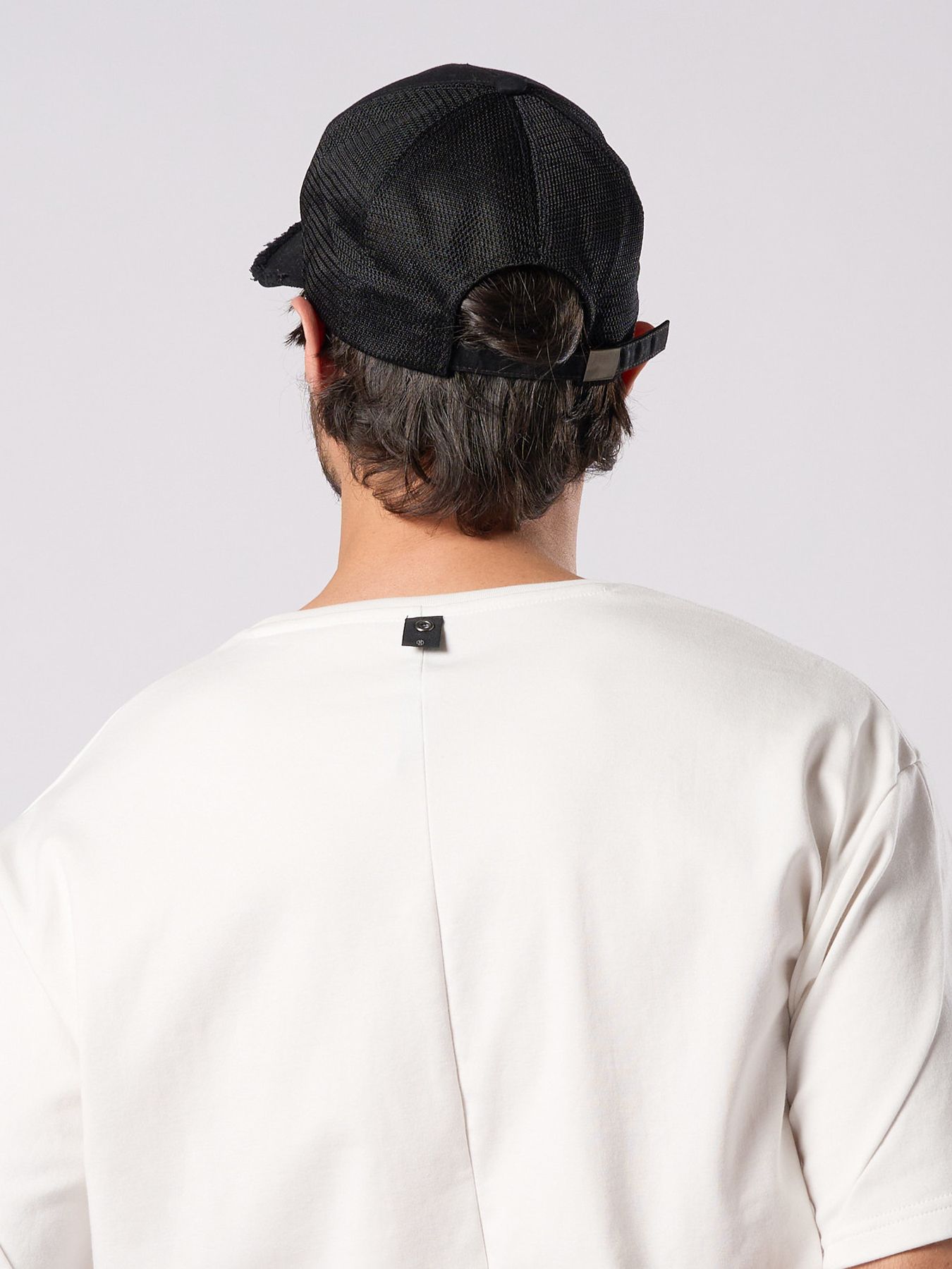 【予約品 1月25日(日) 締切】muta × wjk collection："w"uta cut-off mesh cap / "w"uta カットオフ メッシュキャップ / ディープブラック