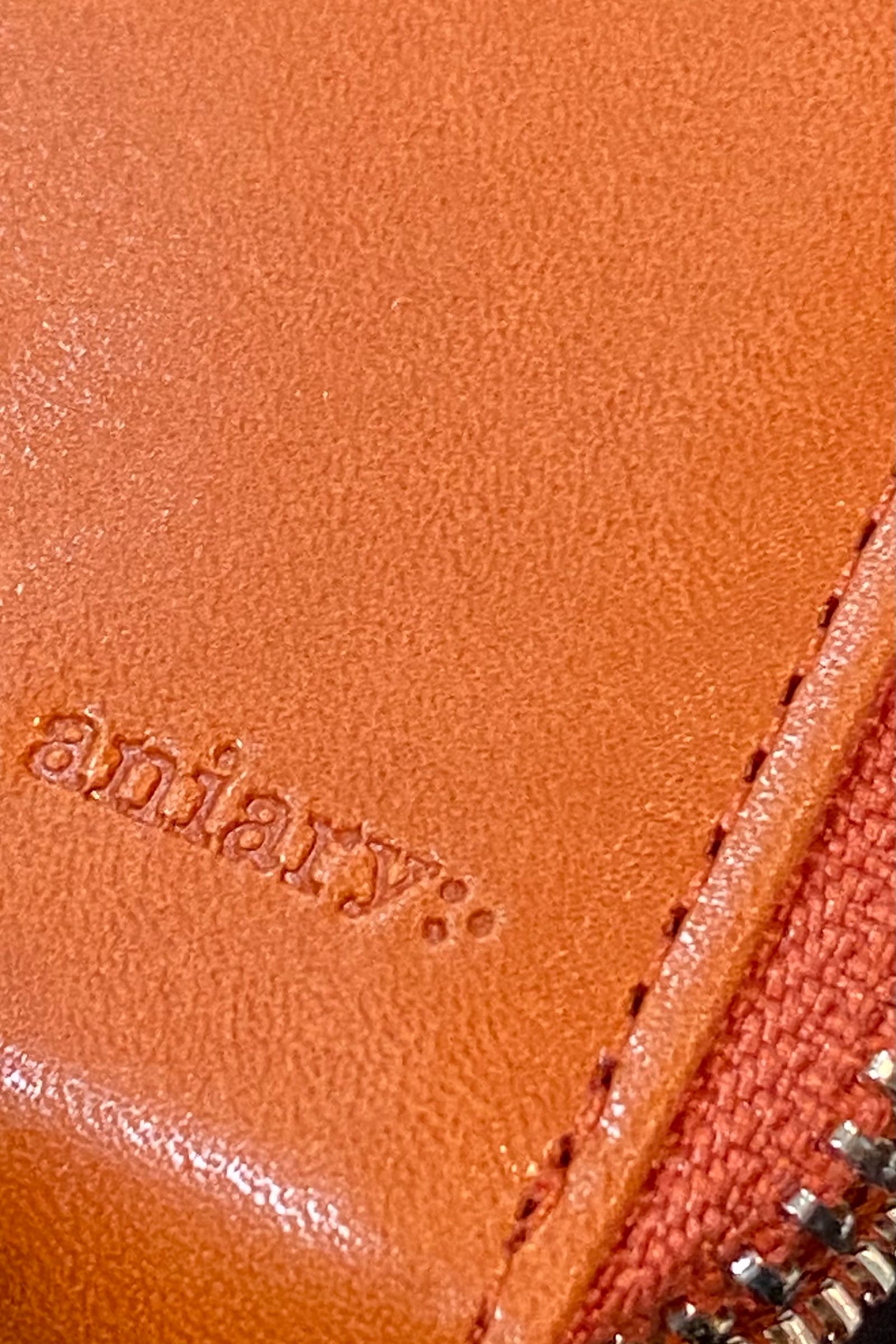 L字ウォレット 01 / Dark Orange革二つ折り財布 【aniary】