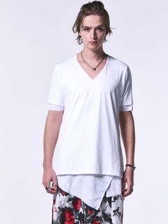 SlitHemLayeredT-Shirt / スリットレイヤードTシャツ / ホワイト