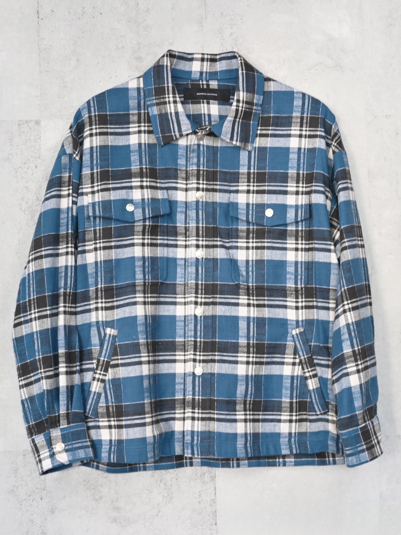 【予約品 9月6日(日) 締切】OLD SLUB CHECK JK / ヴィンテージ ネルジャケット / ブルー