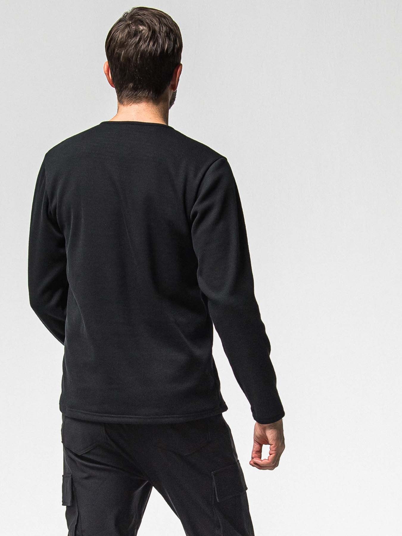 【予約品 8月31日(日) 締切】VELOURS FLEECE THERMAL HENRY / ベロアフリース サーマル ヘンリーネック / ブラック