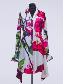 《予約品》 FlareShirt / フレアシャツ / ブーゲンビリア袖はバルーン型で調整可能 【THE ONENESS】