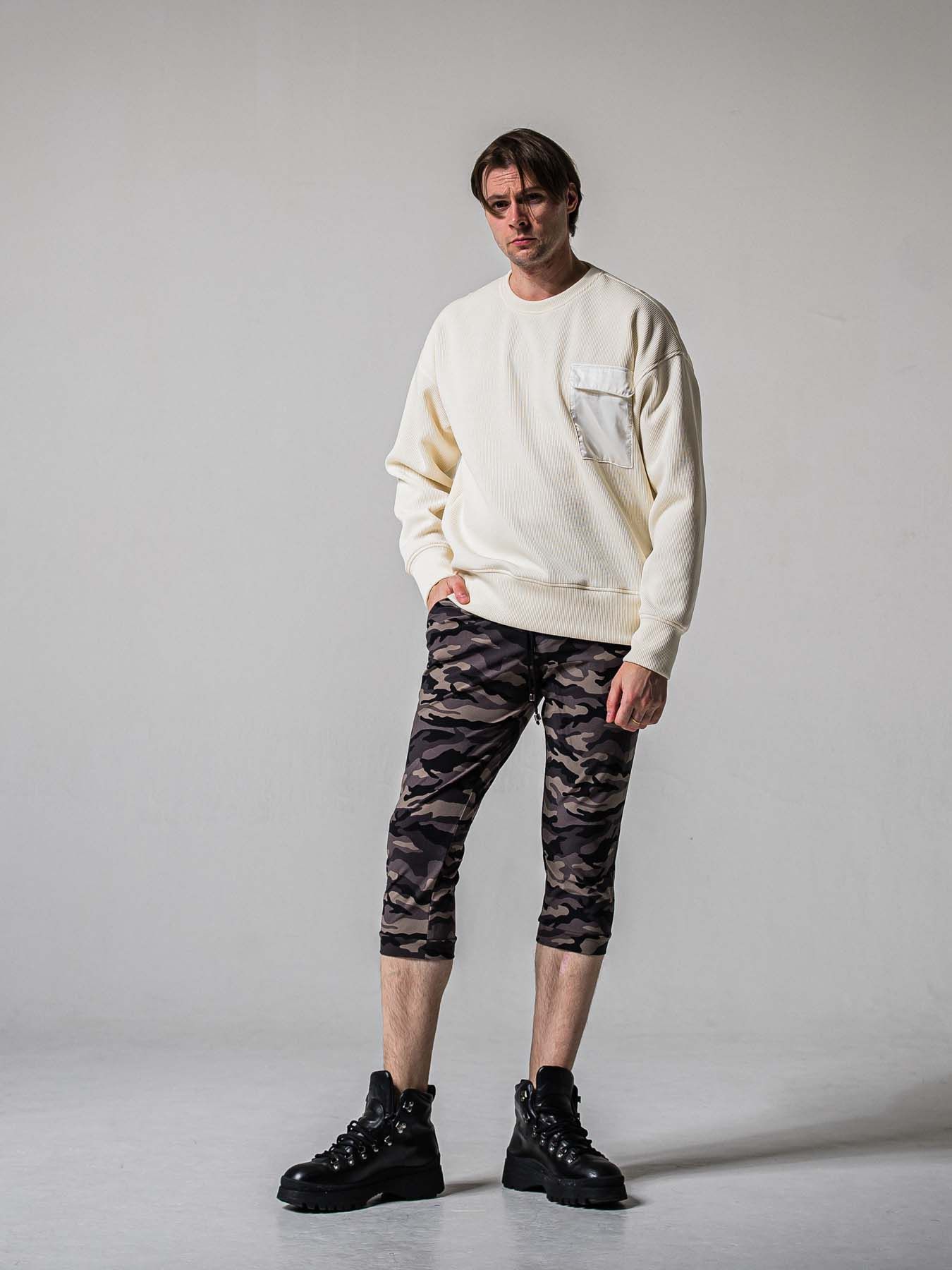 【予約品 11月16日(日) 締切】RE CROPPED PT / ナイロン イージークロップドパンツ / カモブラック