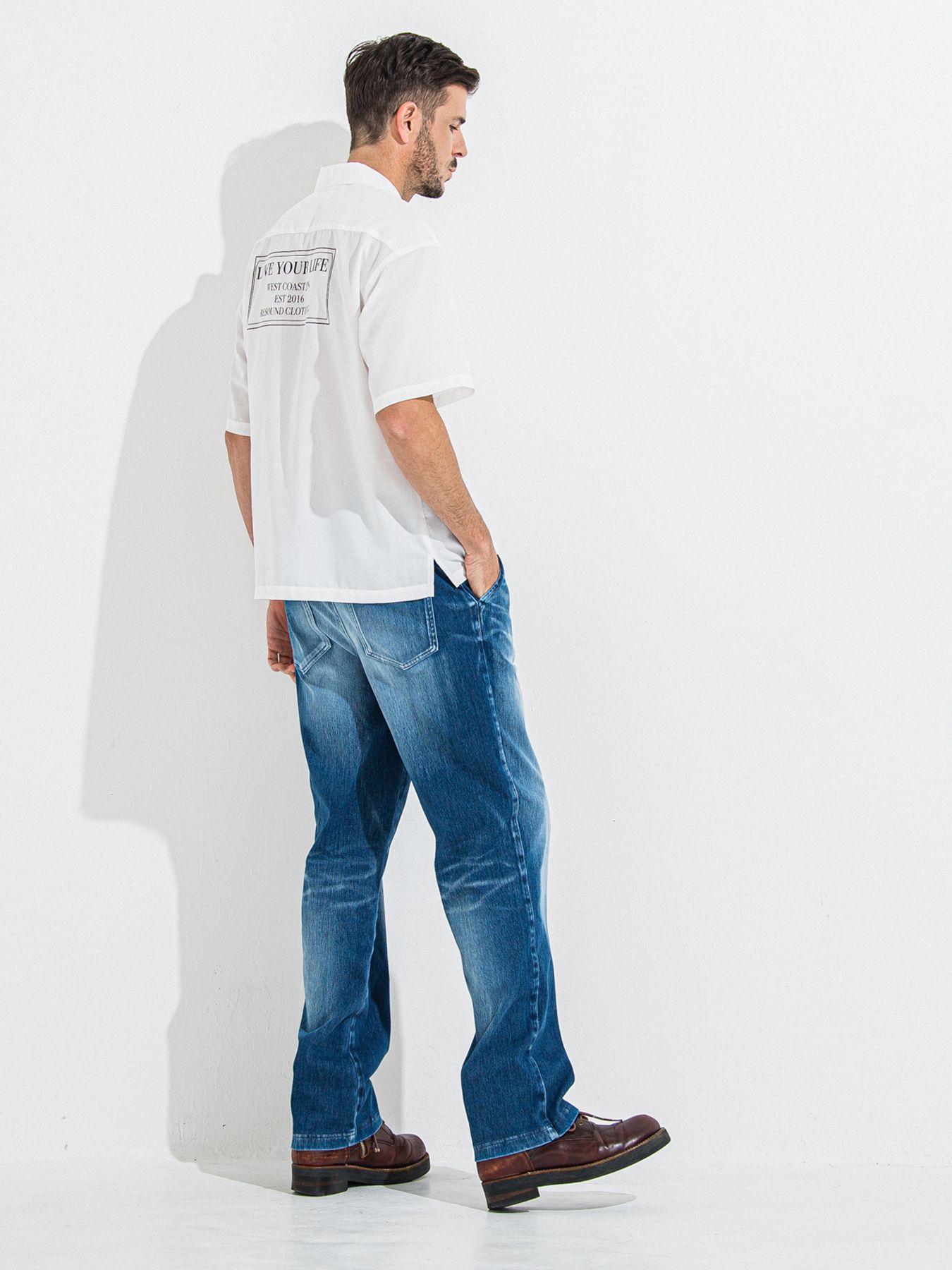【予約品 】DENIM JERSEY WIDE PT / デニムジャージワイドパンツ / ダークインディゴ