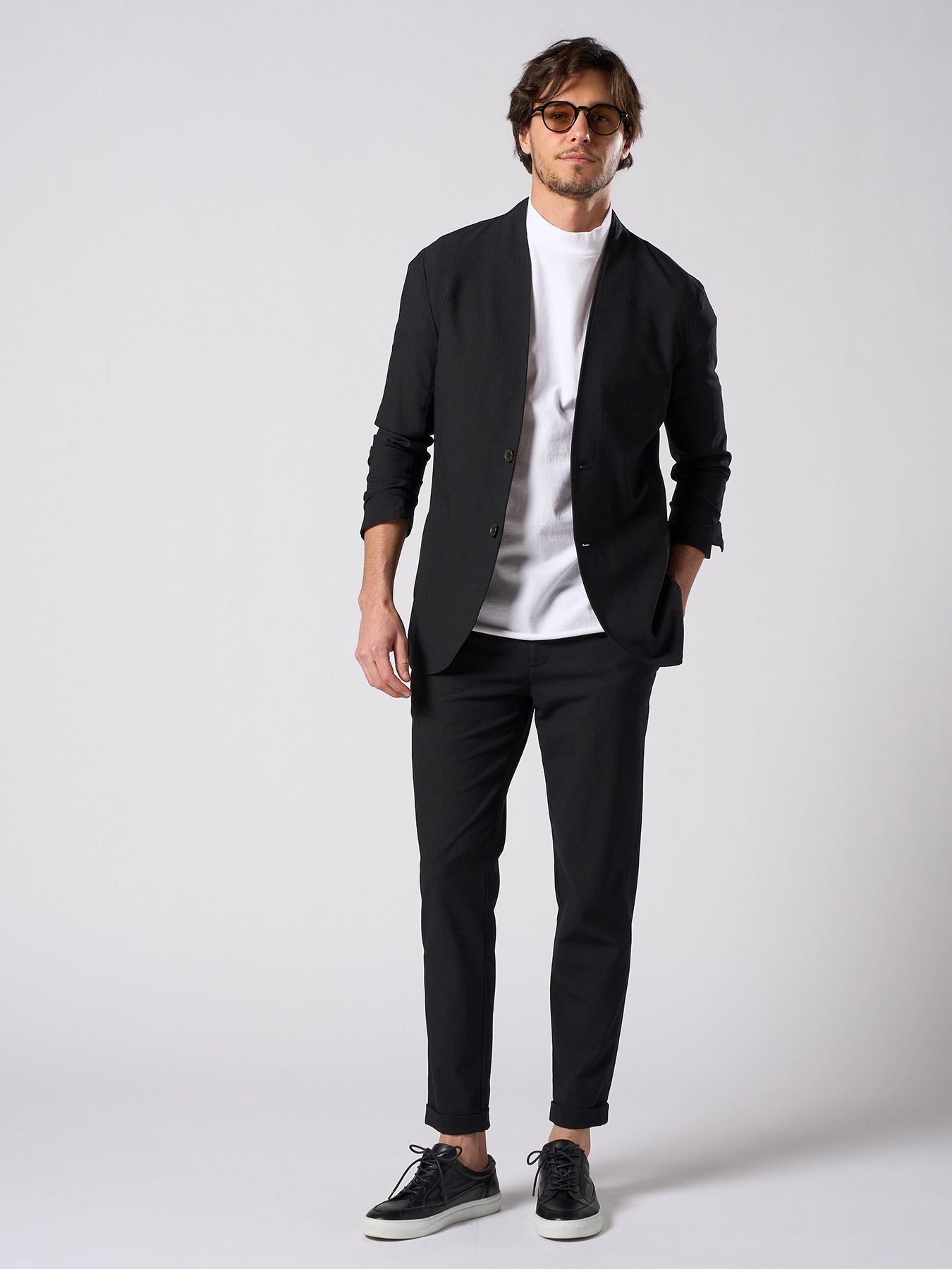 【予約品 1月25日(日) 締切】tuck slim slacks / タックスリムスラックス / ブラック