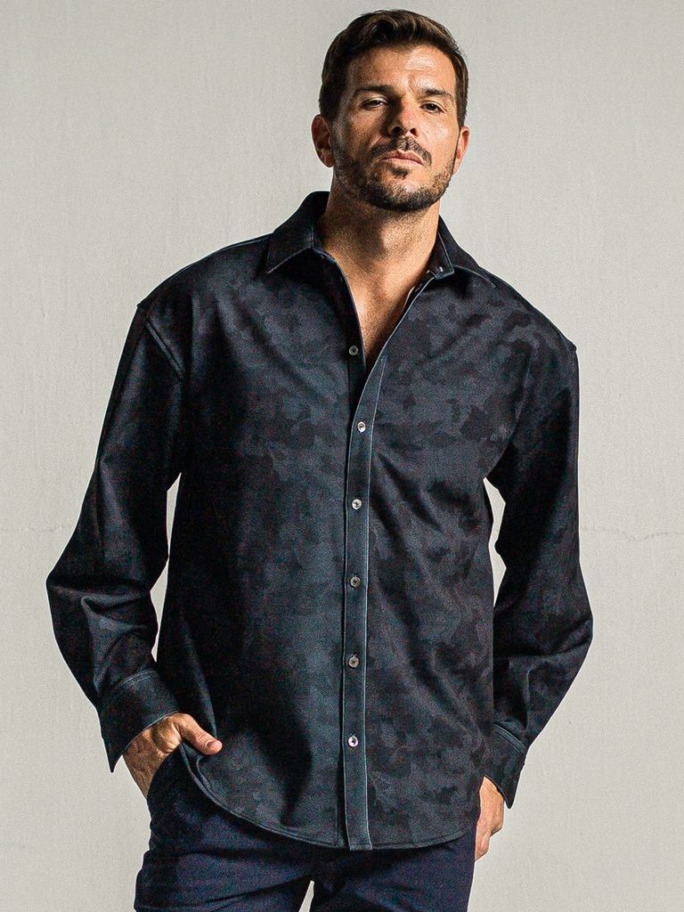 《予約9月1日18時締め》 jersey  jack shirts  / シャツ / ブラックカモ