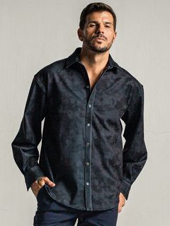 《予約9月1日18時締め》 jersey  jack shirts  / シャツ / ブラックカモ