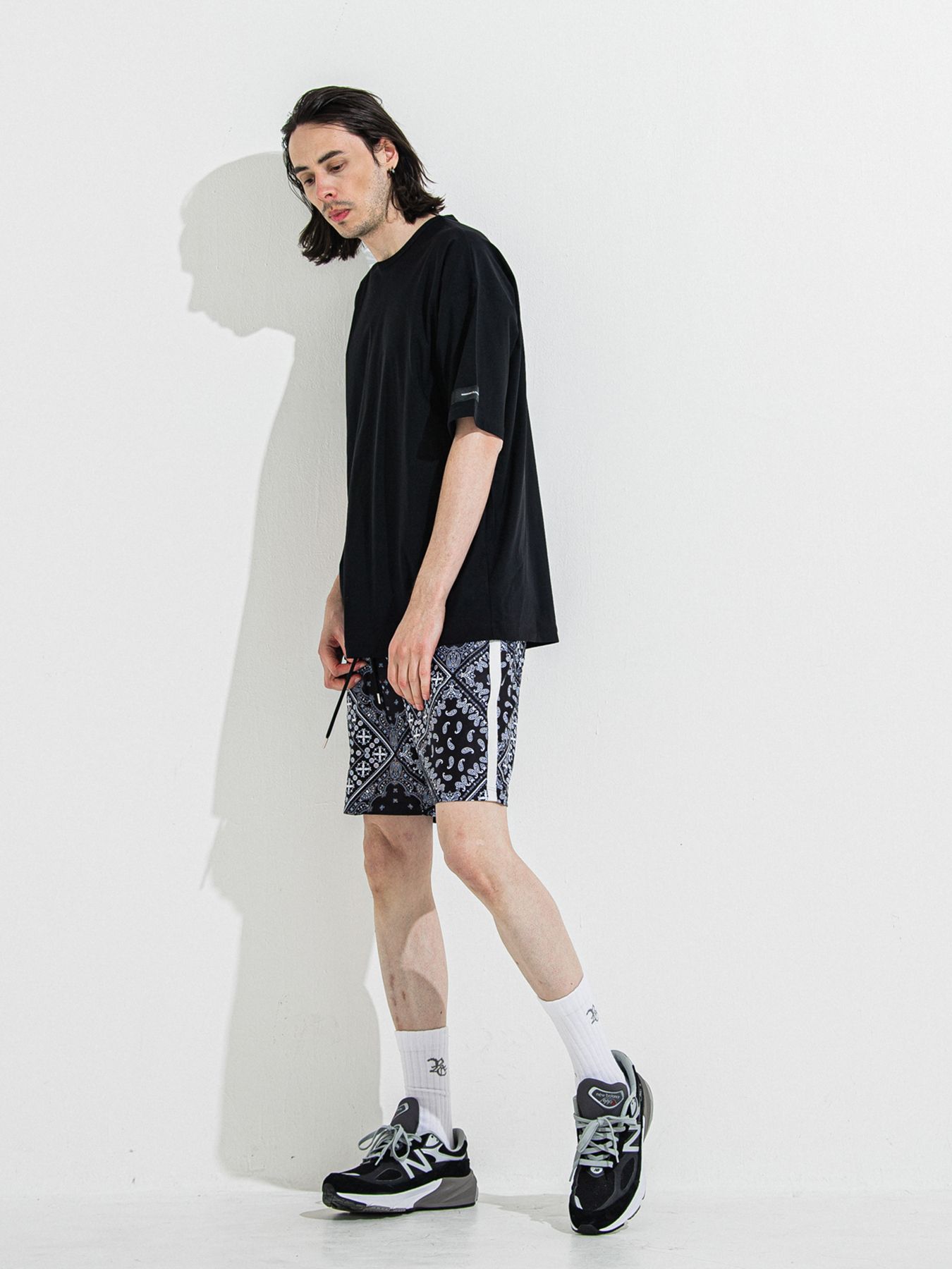 【予約品 】NYLON OVER T /  ナイロンオーバーサイズTシャツ / ブラック