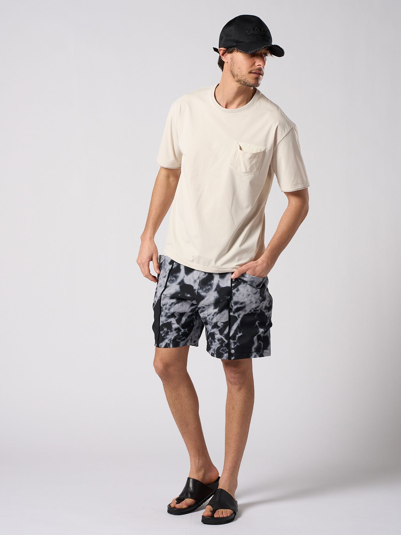 【予約品 1月25日(日) 締切】teck shorts / テックショーツ / モノプリント