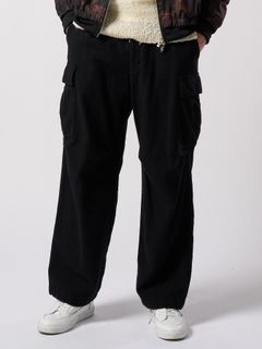 【予約品 4月19日(日) 18時締切】natural blend wool easy cargo / ナチュラルブレンドウール イージーカーゴパンツ / ブラック