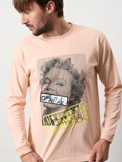 【予約品 5月8日(木) AM10時 締切】 5.6ozコットン天竺 LOST HEARTS シークインLS Tシャツ / ペールピンク