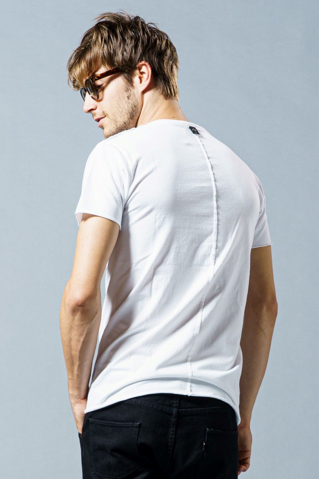 cut S/S V-neck plain きりっぱ加工VネックTシャツ / white 【wjk】
