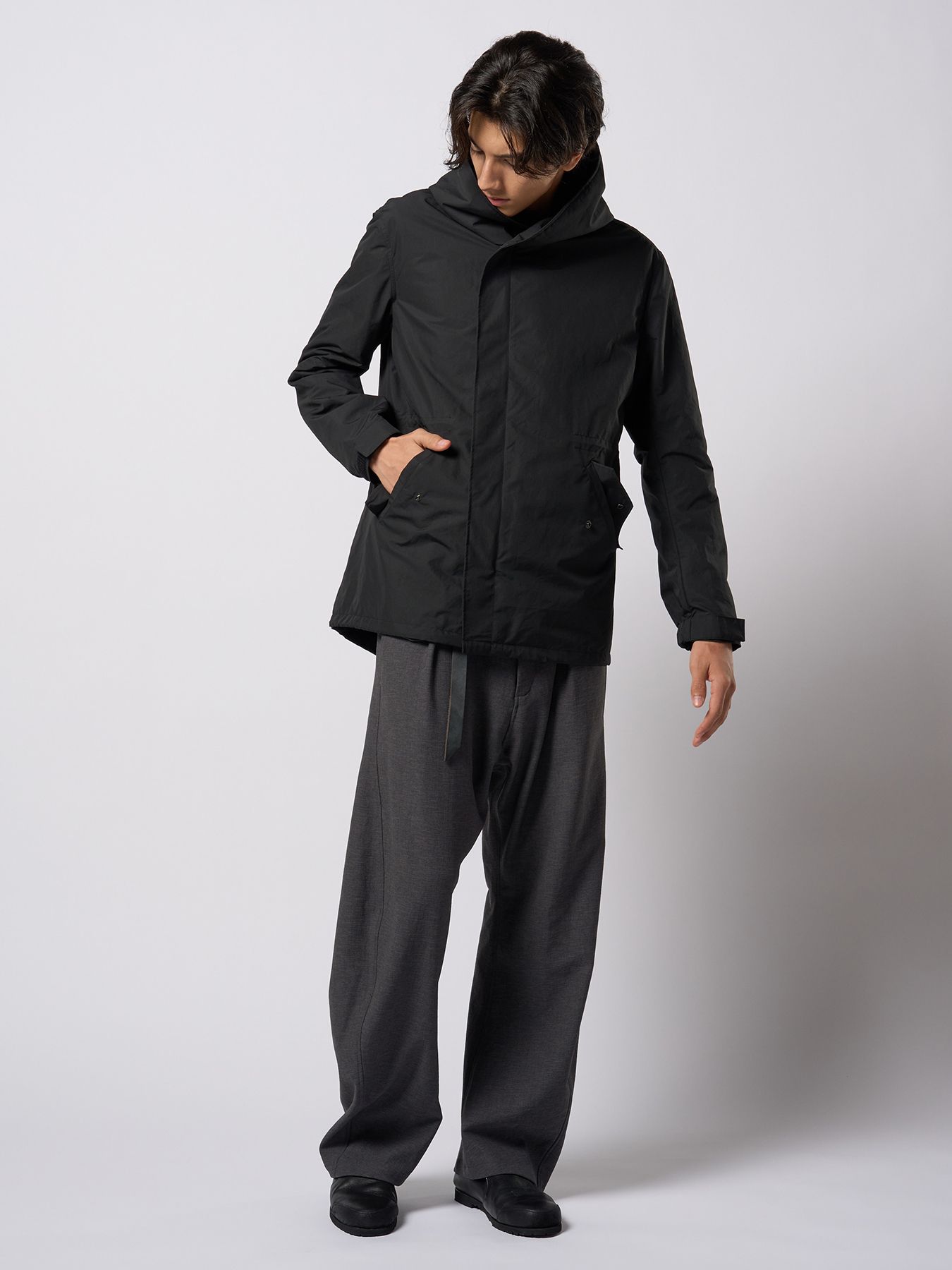 【予約品 9月23日(火) 締切】wrap field parka / ラップフィールドパーカ / ブラック