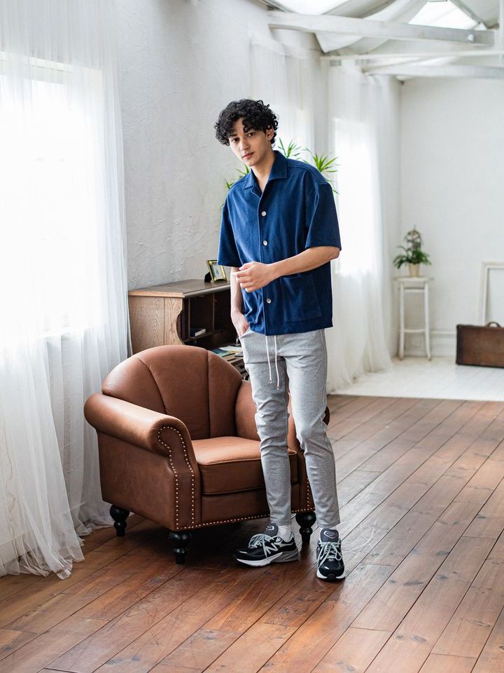 《予約品3月3日18：00締め》 PILE BEACH SHIRTS / パイルシャツ / ネイビー