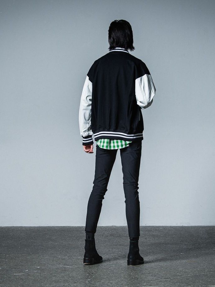 《予約品》 RC JERSEY OVER VARSITY JACKET / スタジャン / ブラック
