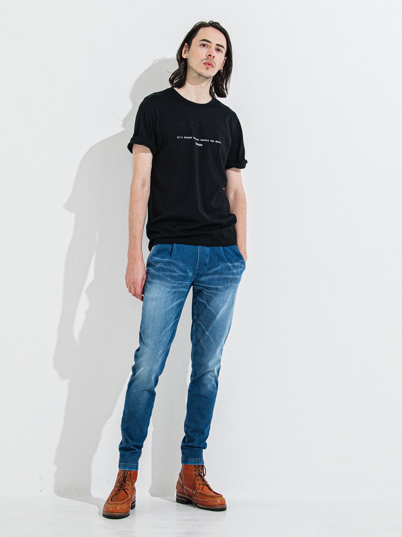 【予約品】DENIM JERSEY CHRIS EASY TUCK PT / デニムジャージクリスイージータックパンツ / ダーク