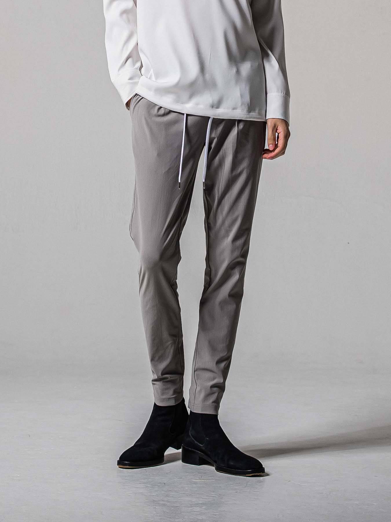 【予約品 11月16日(日) 締切】CHRIS EASY TUCK PANTS / スラックス イージーパンツ / グレー