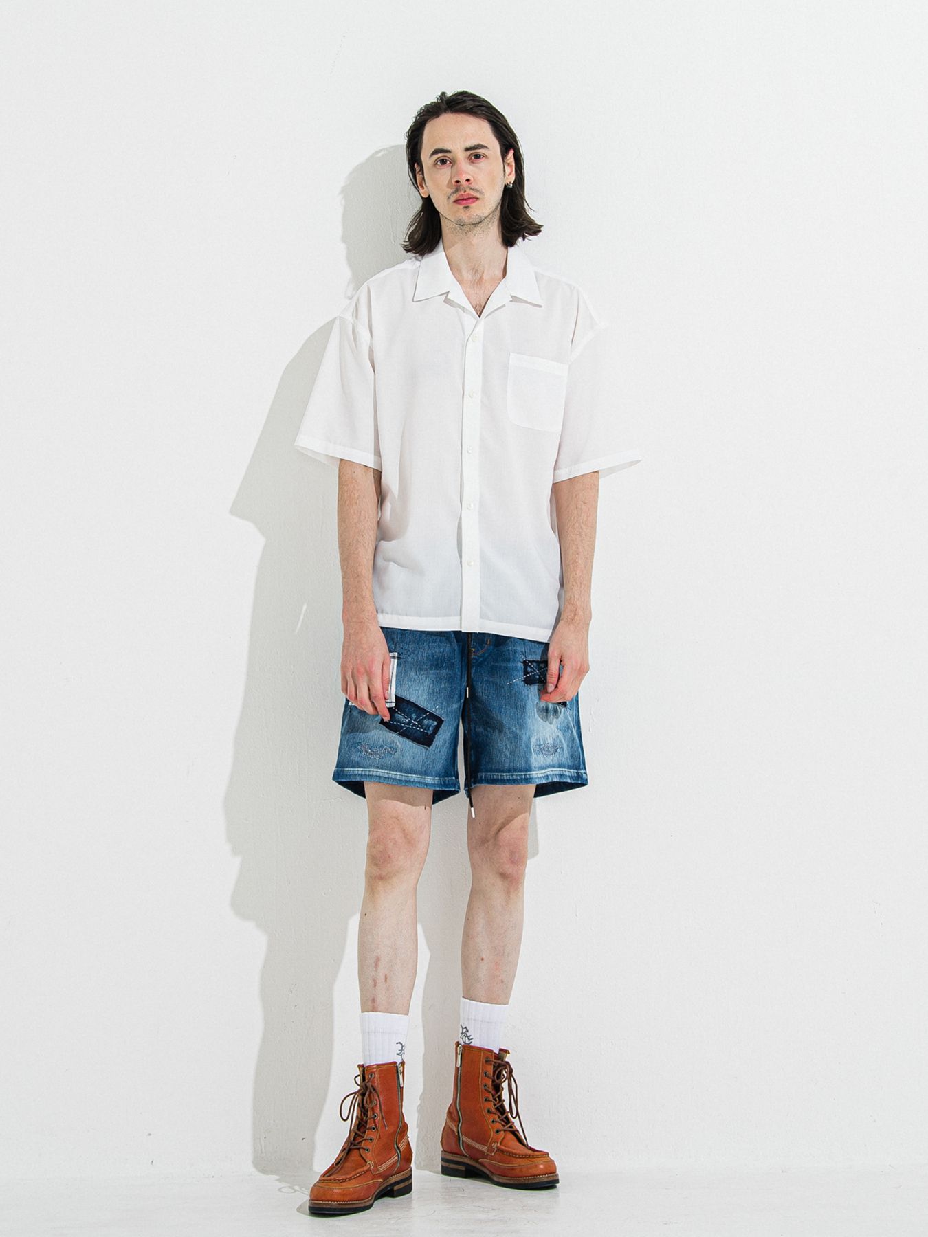 【予約品 】DENIM JERSEY SHORTS / デニムジャージショーツ / インディゴリメイク