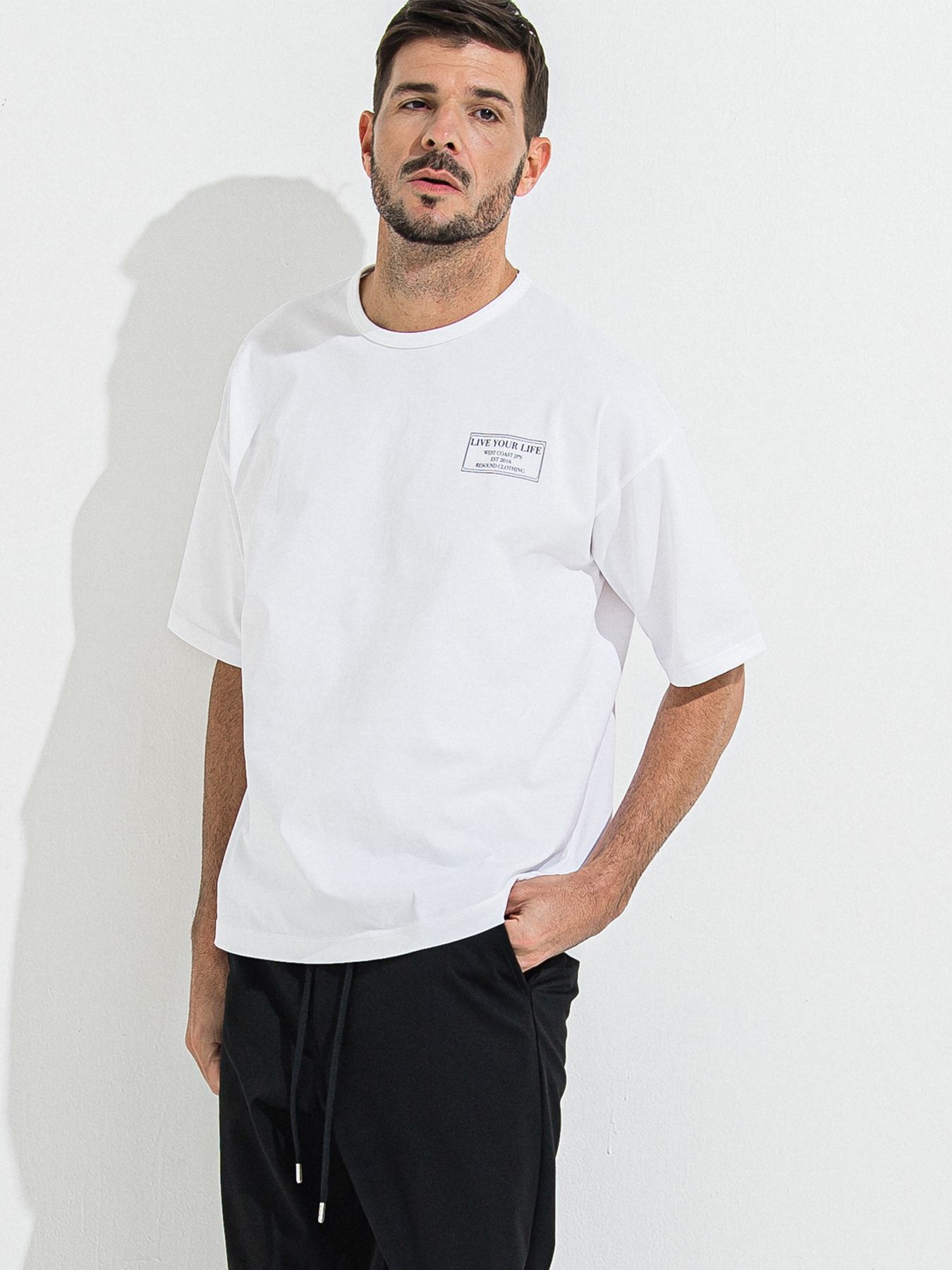 【予約品 】CREW OVER TEE /  クルーオーバーサイズTシャツ / ホワイト