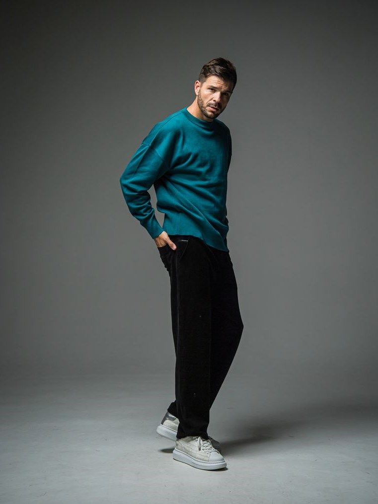 SILK KNT OVER LONG SLEEVE  / スリーブセーター / グリーン 【RESOUND CLOTHING】