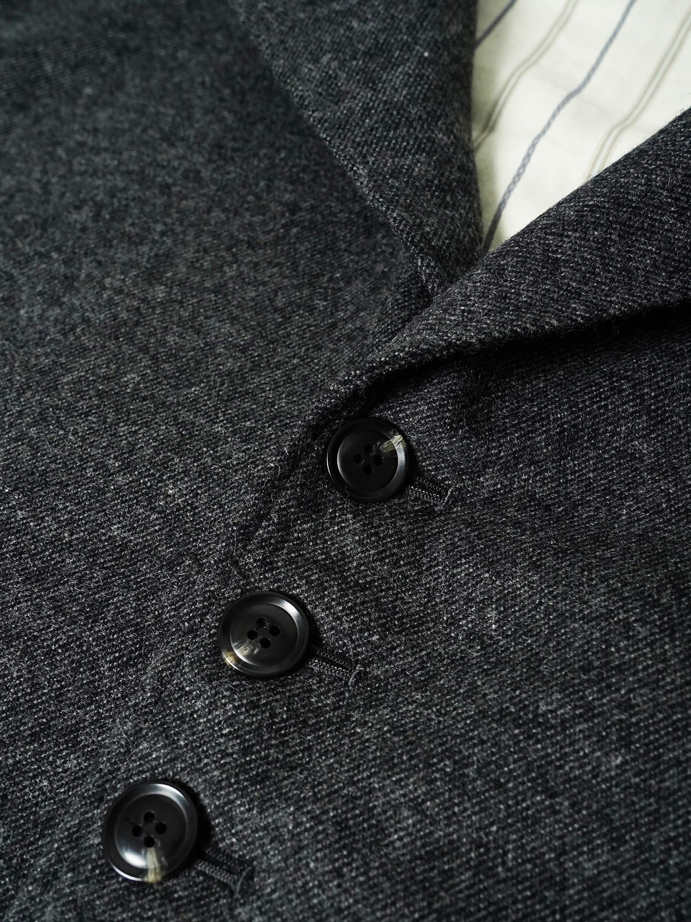 【予約品 7月5日(日) 締切】PEAK-JACKET / ウールジャケット / 杢チャコール