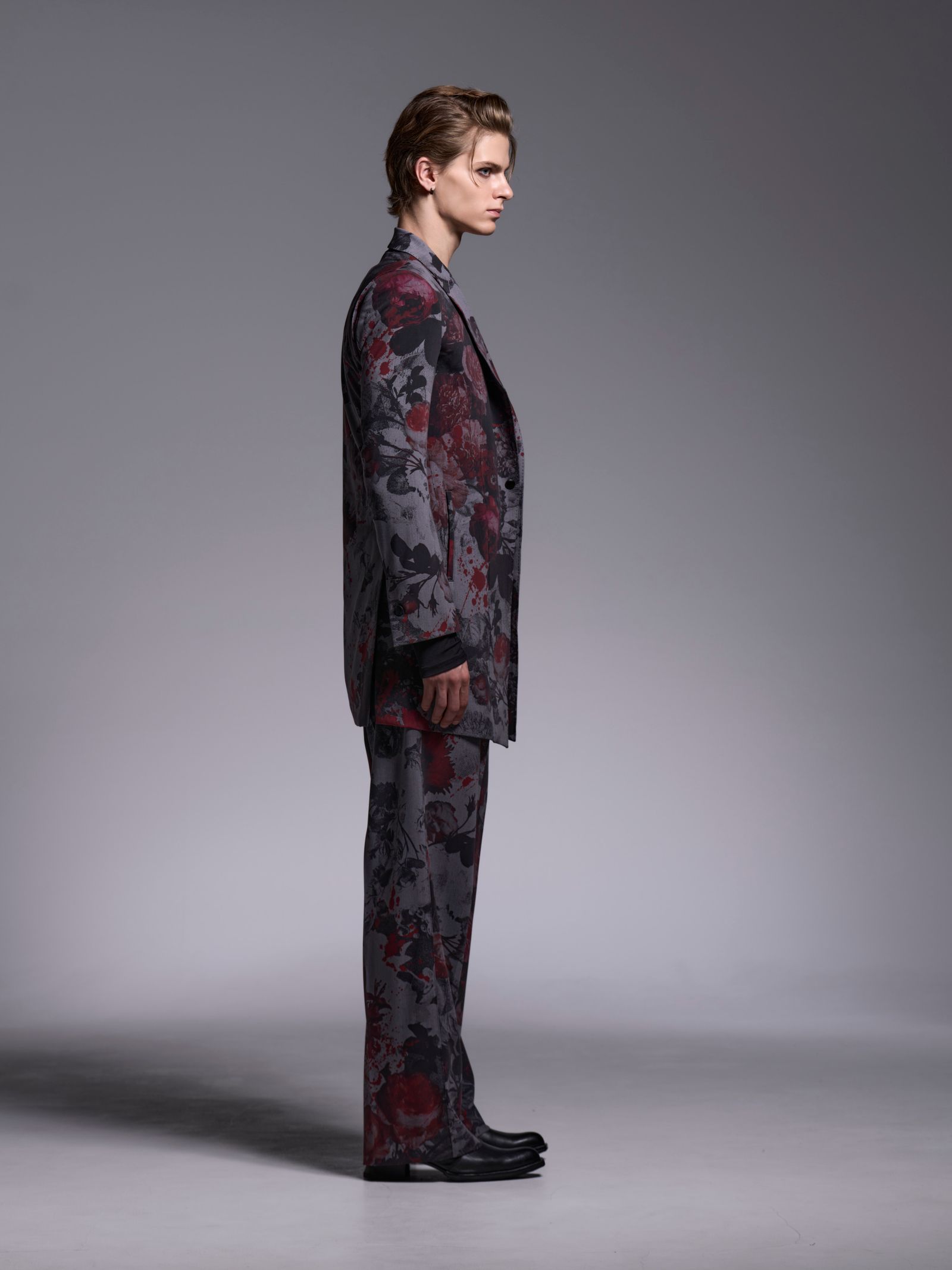 【予約品 1月4日(日) 締切】Wide Slacks / ワイドスラックス / グレーフローラ