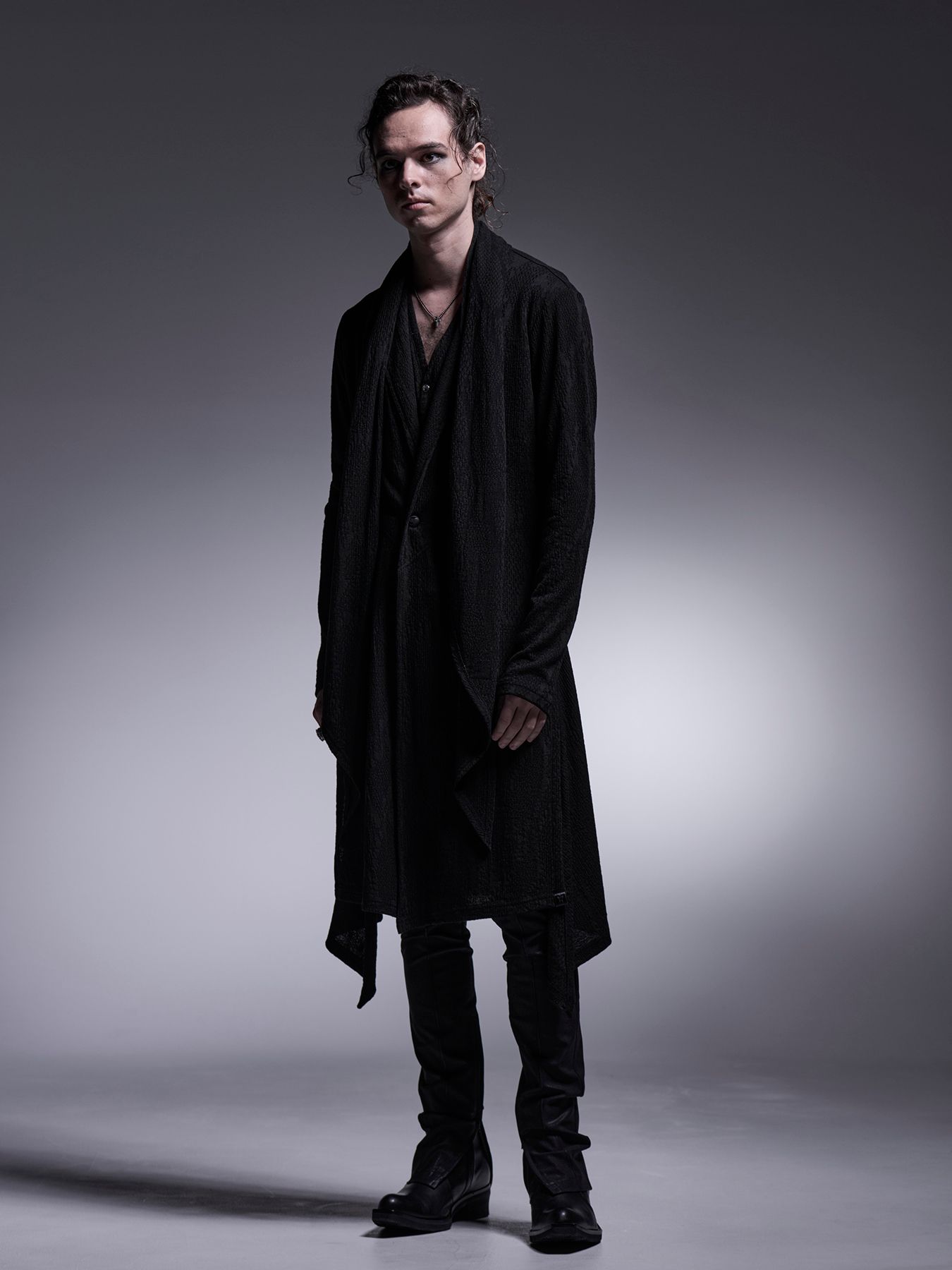 【予約品 7月13日(日) 締切】Stoal Cardigan/ ストールカーディガン / ブラック