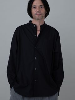 【予約品 11月23日(日) 締切】STITCHSHITS / スタンドカラーシャツ / BLACK