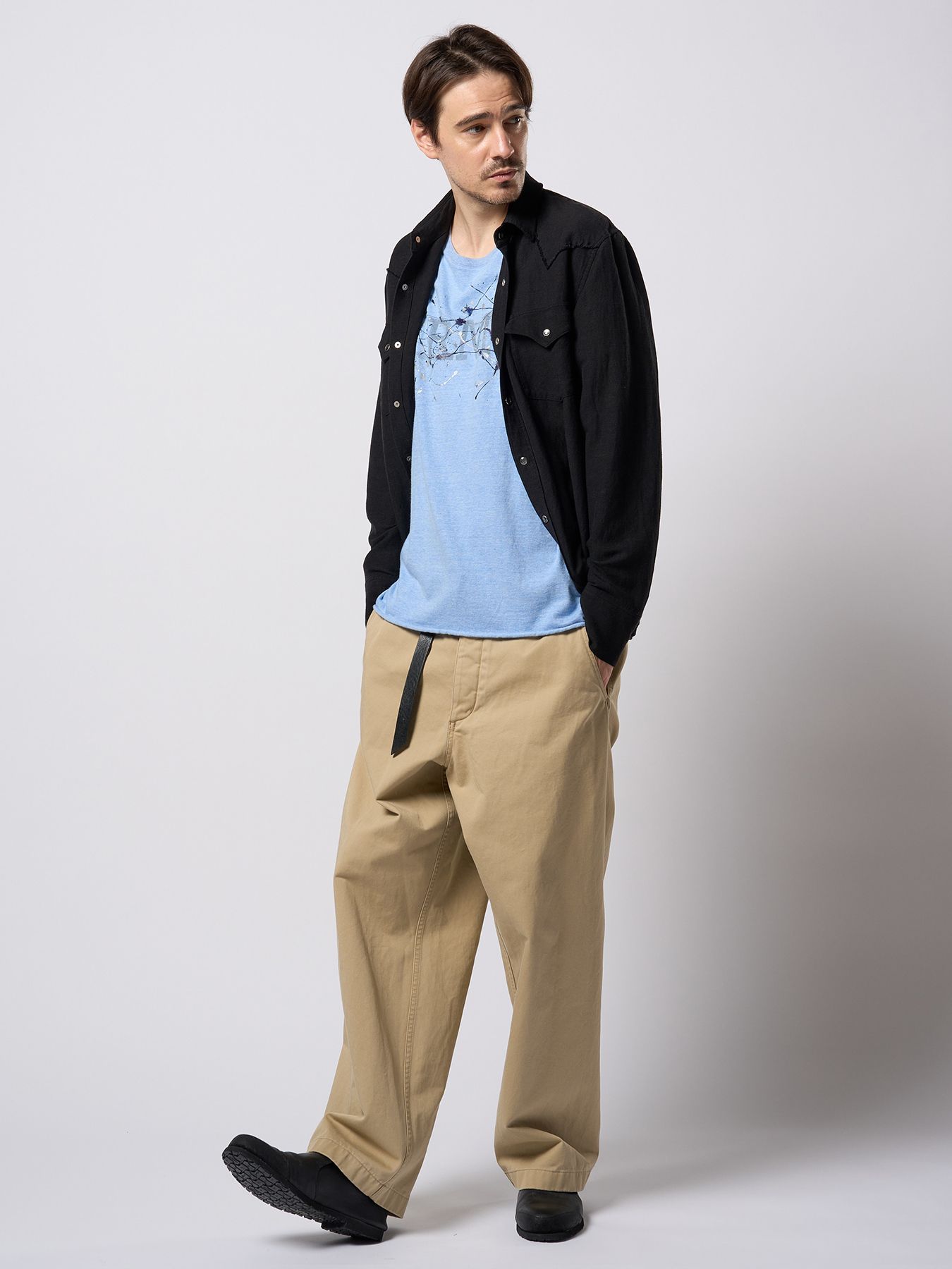 【予約品 9月23日(火) 締切】combination slip-on shoes / コンビネーション スリッポンシューズ / ブラック
