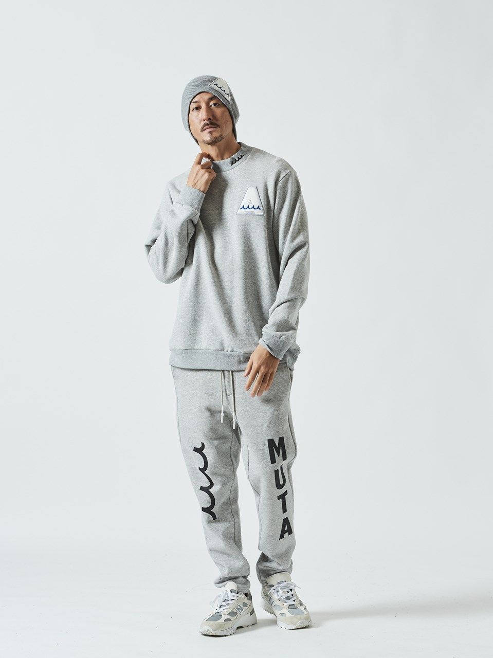 muta Mockneck Sweatshirt / スウェット / グレー 【Acanthus×muta】