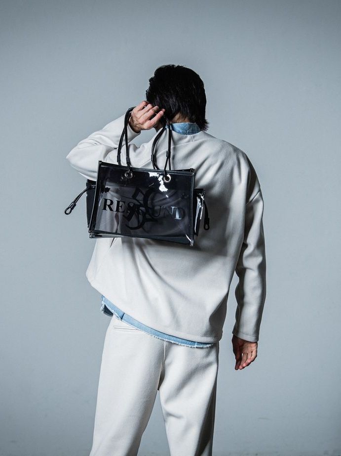 《予約品》 vermilion×RESOUND PVC TOTE BAG / ビニールトートバッグ / ブラック