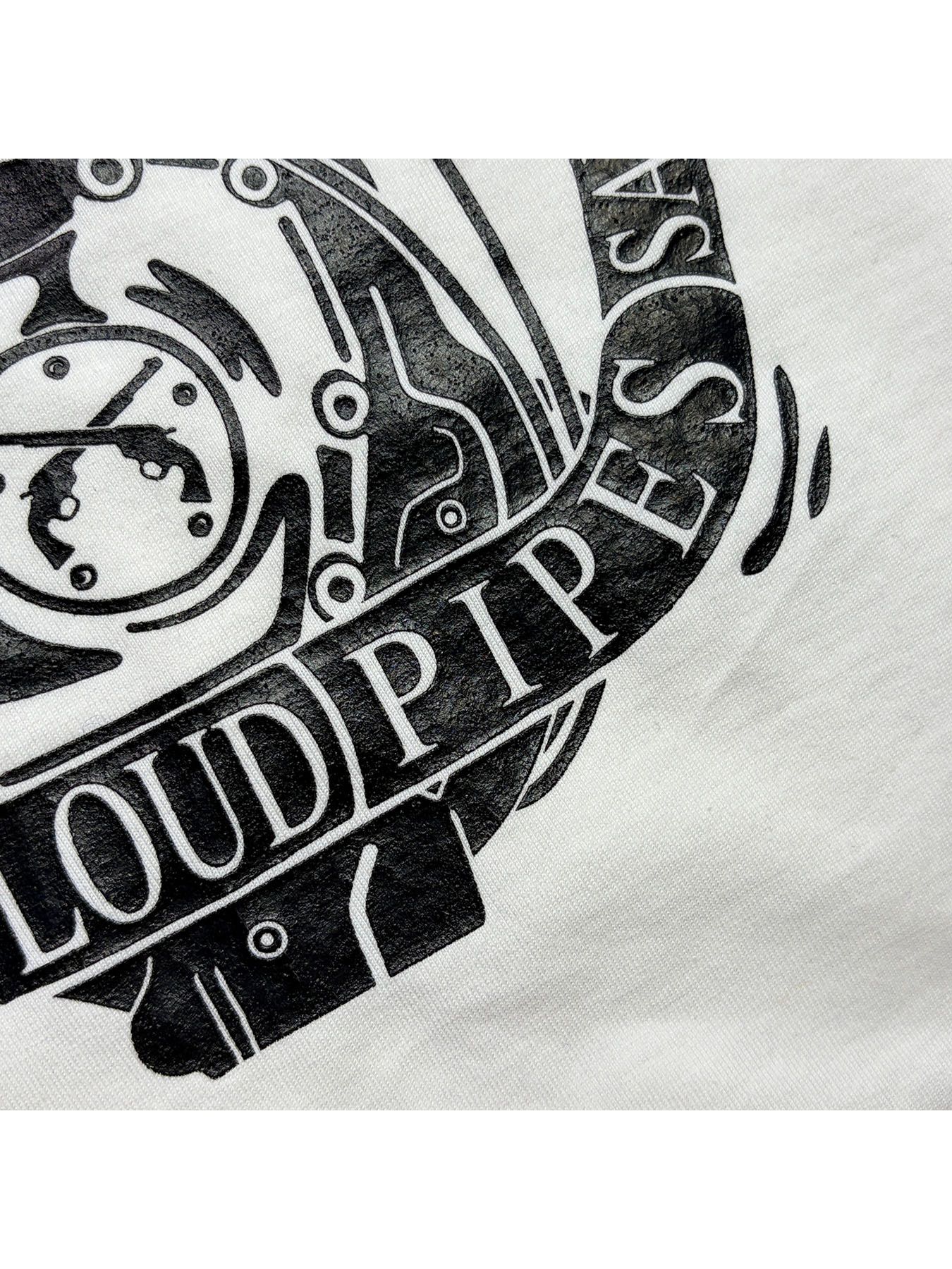 【予約品 3月9日(月) 18:00 締切】ORG/CO L/TEE ENGINE / エンジンプリント オーガニックコットン ロンT / ホワイト