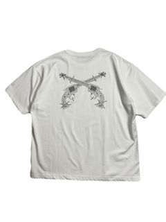 【予約品 8月10日(日) 締切 】CROSSGUN METAL S/S T / クロスガン メタル Tシャツ / クリスタル メタル ホワイト