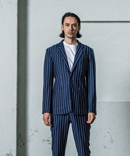 《予約11月17日19時締め》 GARY JACKET / テーラードジャケット / ネイビーストライブ