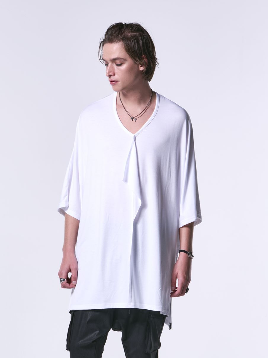 《予約品》 FrillDolmanT-Shirt / フリルドルマンTシャツ / ホワイト
