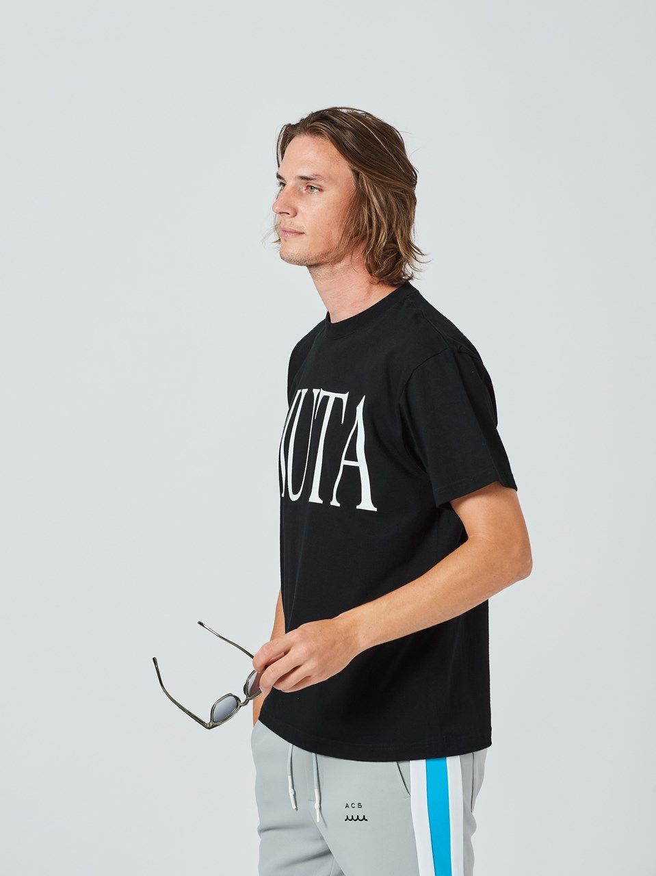 muta BIG Logo Tee / Tシャツ / ブラック Wネーム 【Acanthus×muta】