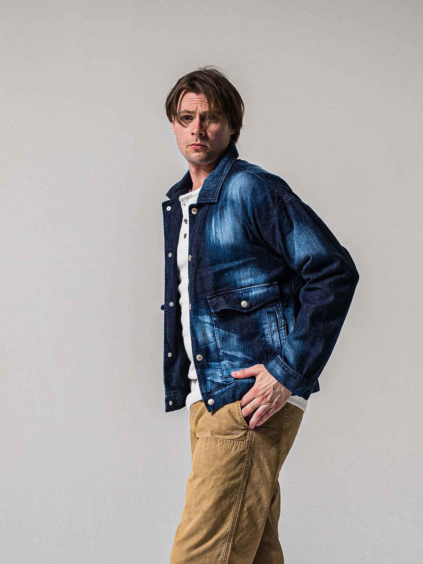 【予約品 11月16日(日) 締切】RC COVER ALL / ライトデニムカーバーオールジャケット / ダークインディゴ