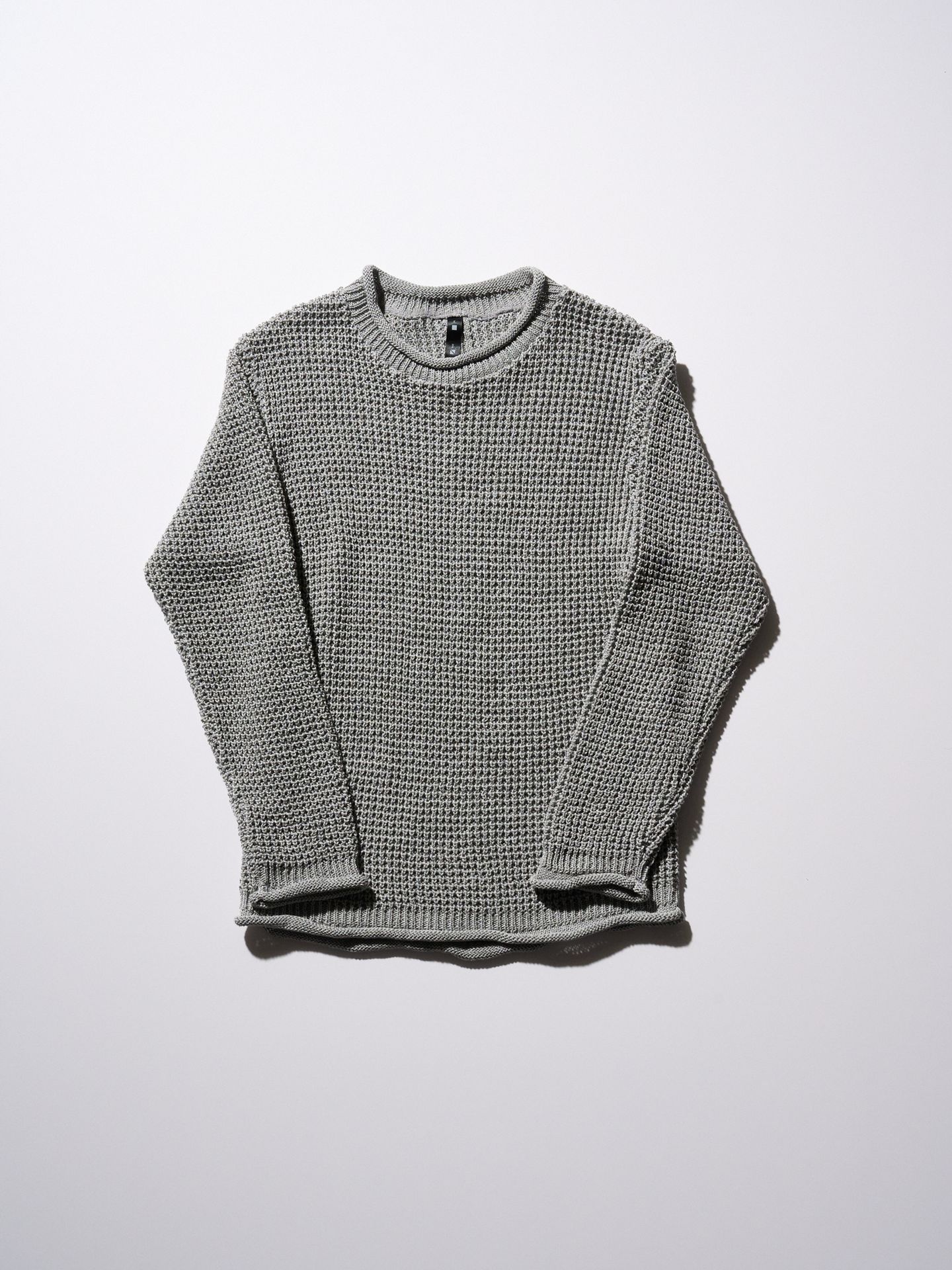 【予約品9月19日 10時締め】 GIMA roll crew knit / クルーネックニット / グレー