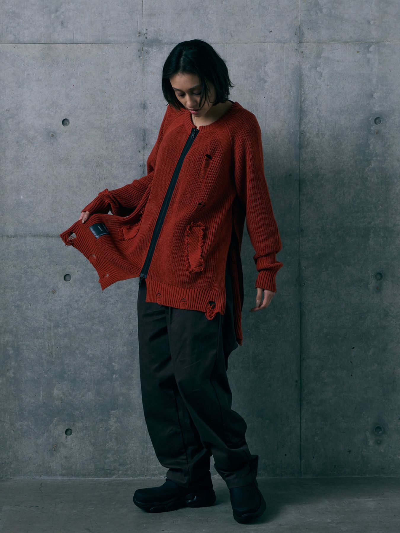 VICIOUS CARDIGAN / ミドル丈カーディガン / ORANGE